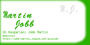 martin jobb business card